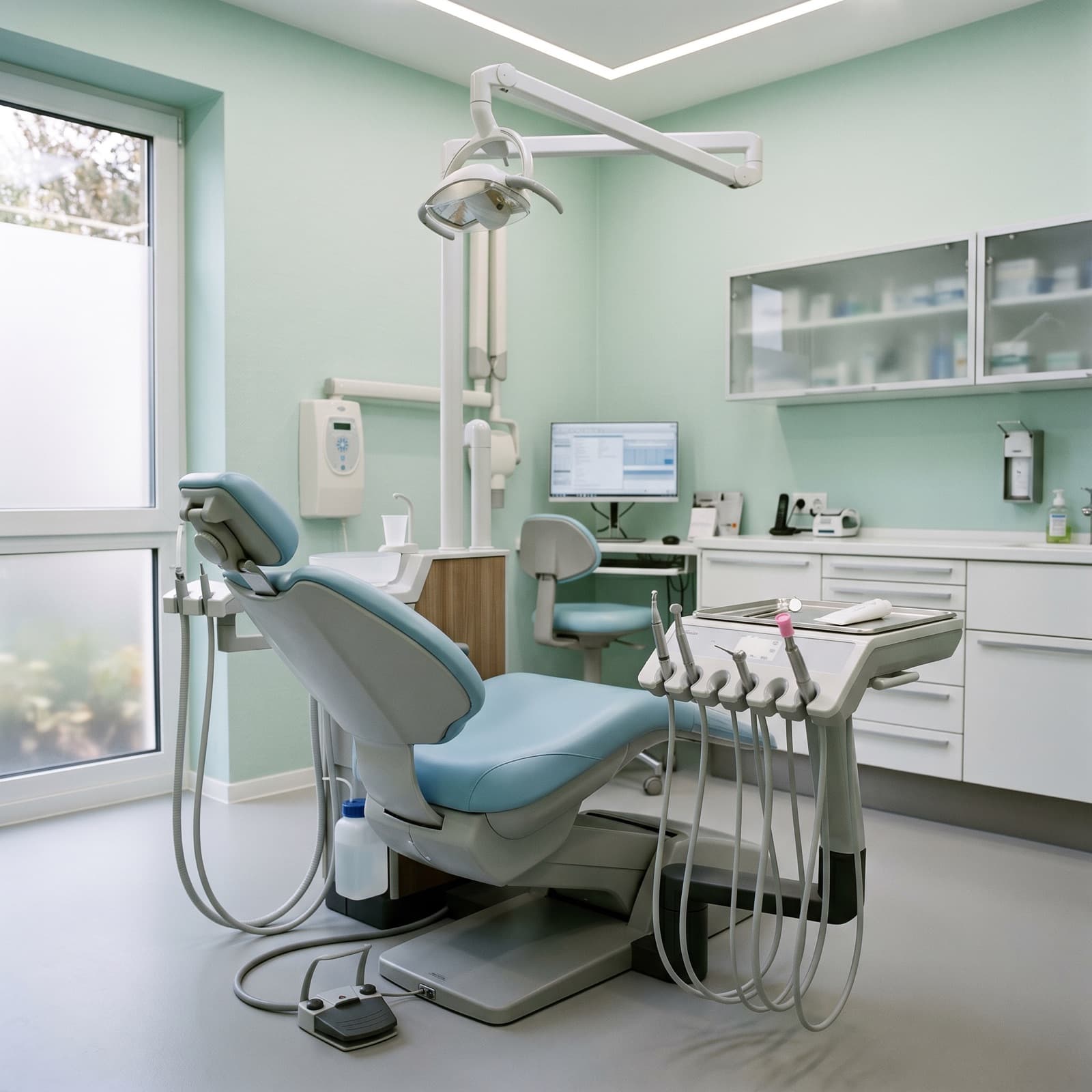 Moderner Behandlungsraum in einer Zahnarztpraxis